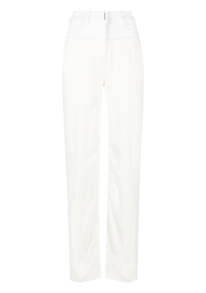 Givenchy patchwork-detail high-waisted trousers - White