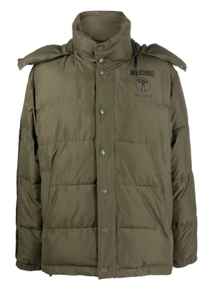 Moschino padded hooded coat - Green