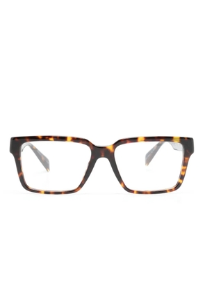 Versace Eyewear tortoiseshell-effect square-frame glasses - Brown