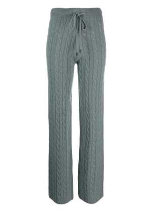 Peserico drawstring chunky-knit trousers - Green