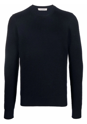 Fileria waffle-knit crew-neck jumper - Blue