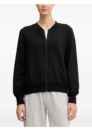 Emporio Armani logo-embroidered sweatshirt - Black