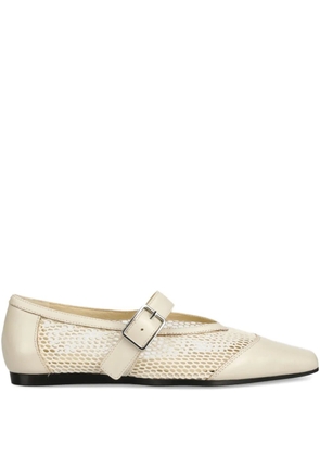 VAGABOND Delia buckle-fastening mesh ballet flats - Neutrals
