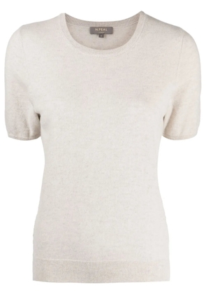 N.Peal short-sleeved cashmere top - Neutrals