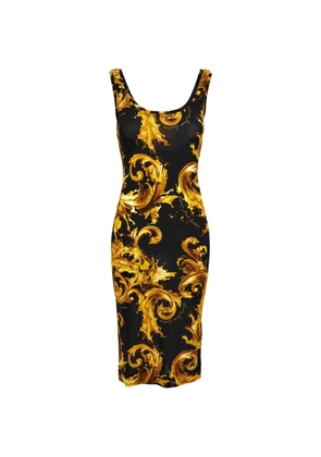 Versace Jeans Couture Watercolor Couture-print dress - Black