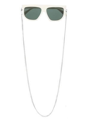 Stella McCartney Eyewear logo-print square-frame sunglasses - Neutrals