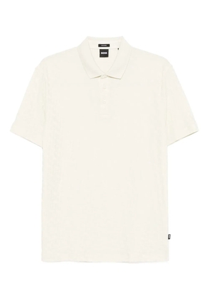 BOSS patterned-jacquard polo shirt - Neutrals