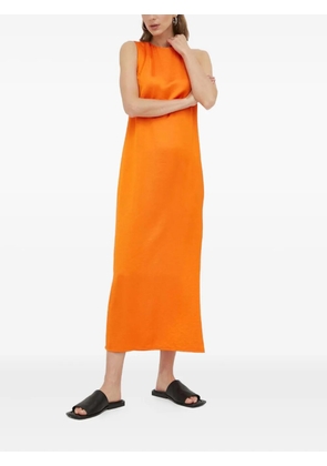 SAMSOE SAMSOE side-slit sleeveless midi dress - Orange