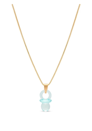 Crystal Haze Pacifier pendant necklace - Gold