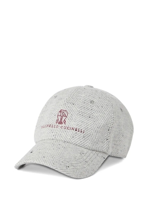 Brunello Cucinelli chevron embroidered baseball cap - CXF75 GREY
