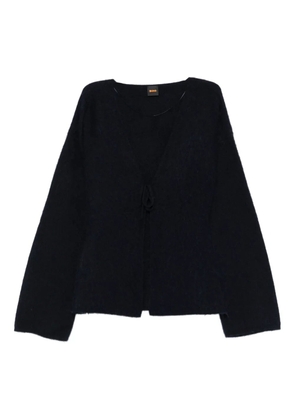 BOSS crew neck cardigan - Blue
