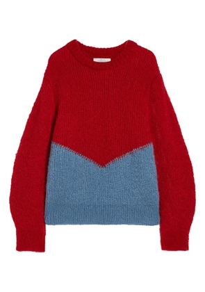 Jil Sander colourblock sweater - Red