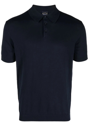 Paul & Shark logo-patch cotton polo shirt - Blue
