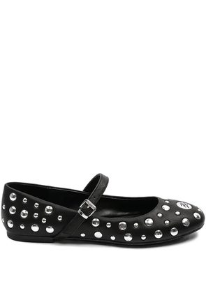 Karl Lagerfeld studded ballerina shoes - Black