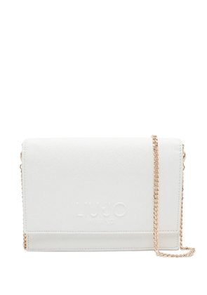 LIU JO logo chain shoulder bag - White