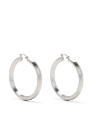 Tom Wood Classic Thick Satin XL hoop earrings - Silver