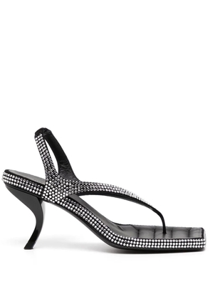 GIABORGHINI Rosie 13 70mm thong sandals - Black