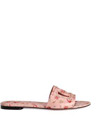 Dolce & Gabbana floral-detail sandals - Pink