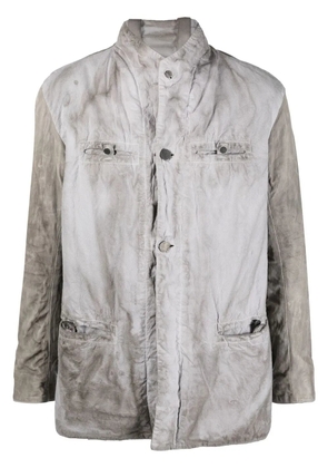 Boris Bidjan Saberi button-up jacket - Grey