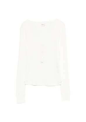 Chloé Henley scoop-neck T-shirt - White