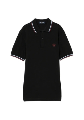 Fred Perry logo-embroidered polo shirt - Black