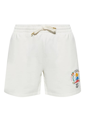 Casablanca embroidered-logo shorts - White