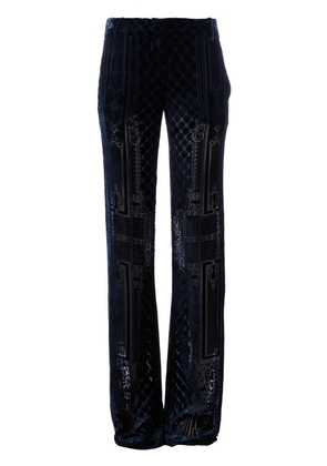 Balmain brocade wide leg trouser - Blue
