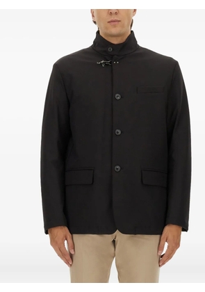 Fay flap-pocket buttoned jacket - Black