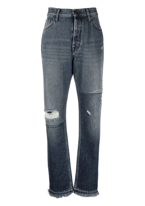 Jacob Cohën distressed high-rise straight leg jeans - Blue