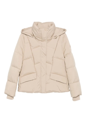BOSS quilted zip-up puffer jacket - Neutrals