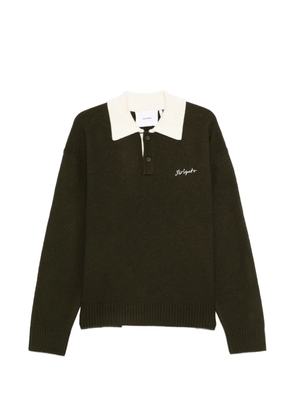 Axel Arigato long-sleeve polo sweater - Green