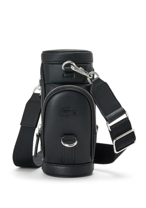 Lacoste alligator logo plaque shoulder bag - Black