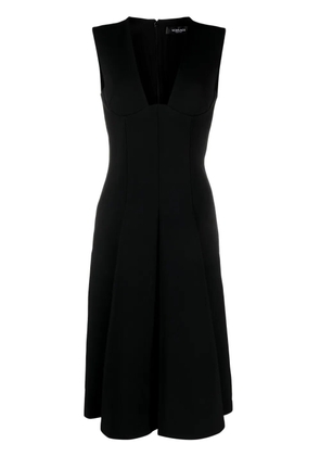 Versace box-pleat sleeveless midi dress - Black