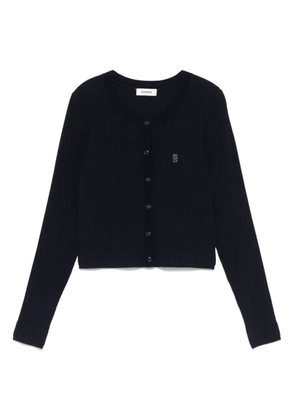 SANDRO crew-neck cardigan - Blue