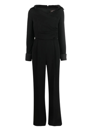 Max Mara tailored draped-detail jumpsuit - Black