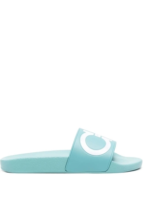 Ferragamo Gancini-print slides - Blue