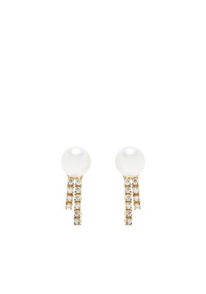 Mizuki 18kt yellow gold pearl earring
