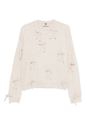 Aniye By bow-embellished sweater - Neutrals
