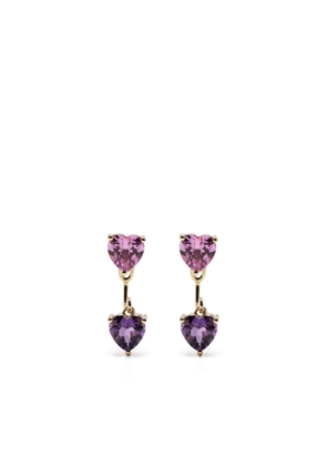 Yvonne Léon 9kt yellow gold Multi Coeurs drop earrings