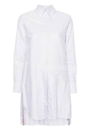 Thom Browne pleated striped shirt dress - Grey