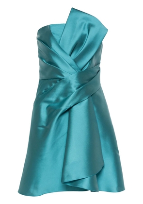 Alberta Ferretti Mikado bustier mini dress - Blue