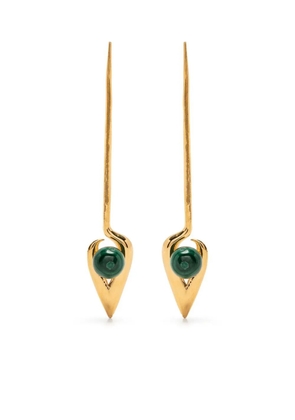 KHIRY Iklwa Gold Vermeil Malachite Drop Earrings