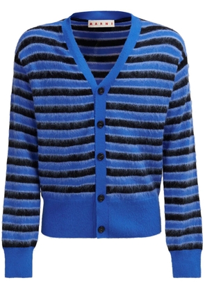 Marni striped V-neck cardigan - Blue