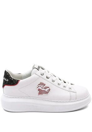 Karl Lagerfeld logo patch trainers - White