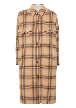 ISABEL MARANT Fontizia checked midi coat - Neutrals