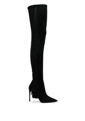 Stuart Weitzman 100mm Ultrastuart Fringe over-the knee boots - Black