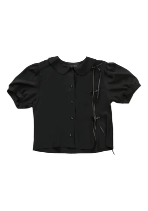 Simone Rocha bow-detail puff-sleeves shirt - Black