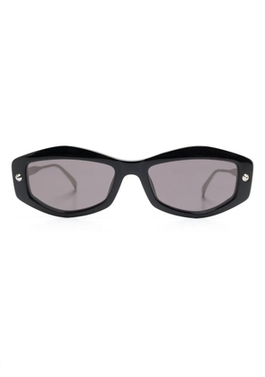 Alexander McQueen Eyewear spike-studs geometrical sunglasses - Black
