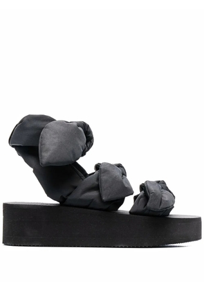 RED(V) bow-detail padded-strap sandals - Black