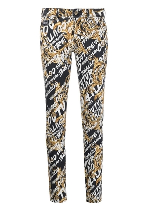 Versace Jeans Couture logo-print denim jeans - Black